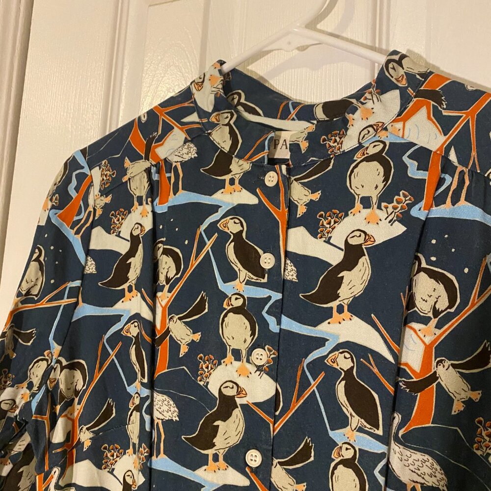 Palava Cynthia Dress in Blue Puffins - Picture 7 of 14